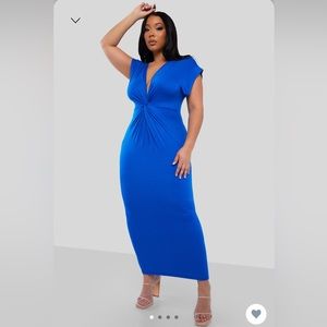 Rebdolls Royal Blue Bodycon Maxi Dress